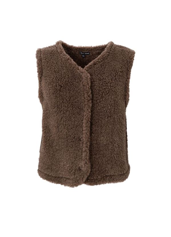 BLACK COLOUR TEDDY VEST, BCTEDDY VEST, TAUPE