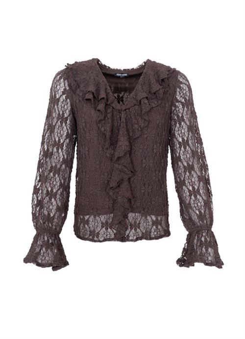 BLACK COLOUR BLUSE, BCAISHA LACE BLOUSE, COFFEE