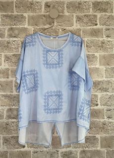 CABANA LIVING BLUSE, ELISA 3863, L.BLUE