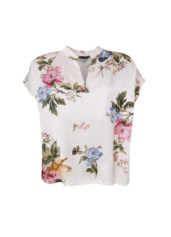BLACK COLOUR BLUSE, BCZALINA SS BLOUSE, CREME