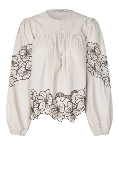 SECOND FEMALE BLUSE, ELINOR BLOUSE, SOFT BEIGE