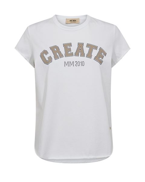 MOS MOSH T-SHIRT, MMCELLI O-SS TEE, SAVANNAH TAN