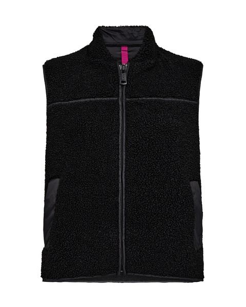 MOS MOSH TEDDY VEST, MMROWE TEDDY WAISTCOAT, BLACK