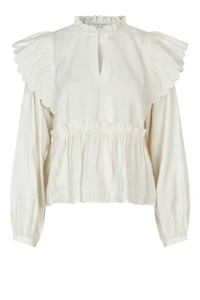 SECOND FEMALE BLUSE, TERRA FRILL BLOUSE, TOFU