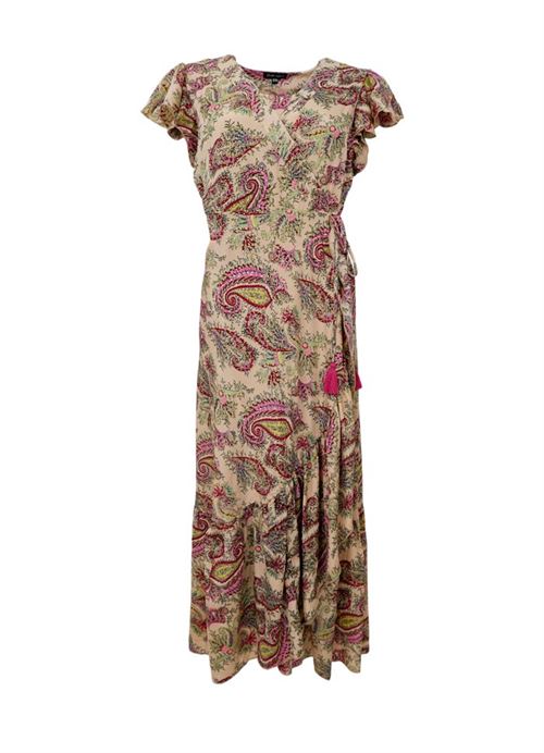 BLACK COLOUR KJOLE, BCLUNA FLARED WRAP DRESS, RUBY MEADOW