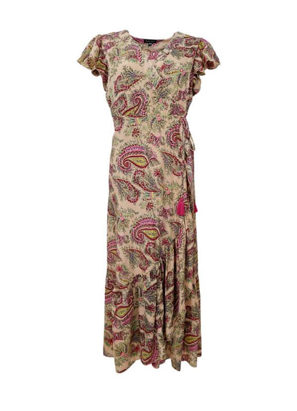 BLACK COLOUR KJOLE, BCLUNA FLARED WRAP DRESS, RUBY MEADOW
