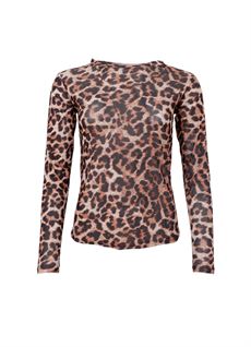 BLACK COLOUR MESH BLUSE, BCANNIE MESH BLOUSE, BROWN LEO