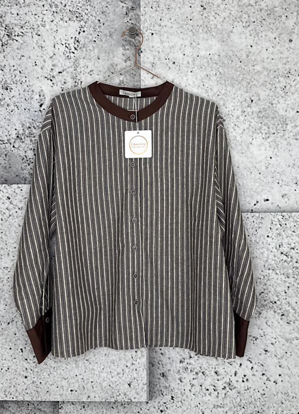 CABANA LIVING SKJORTE, PEITER 7381, BROWN/BEIGE