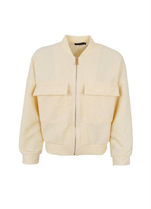 BLACK COLOUR BOMBER JAKKE, BCSURI BOMBER JACKET, LT. YELLOW