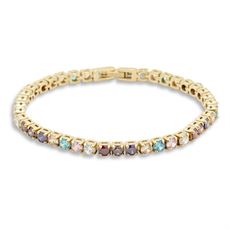 ANNE BRAUNER ARMBÅND, TENNIS BRACELET, MULTI GOLD