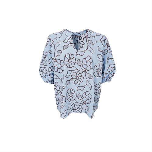 BLACK COLOUR BLUSE, BCMARRIOT RAGLAN BLOUSE, LT. BLUE