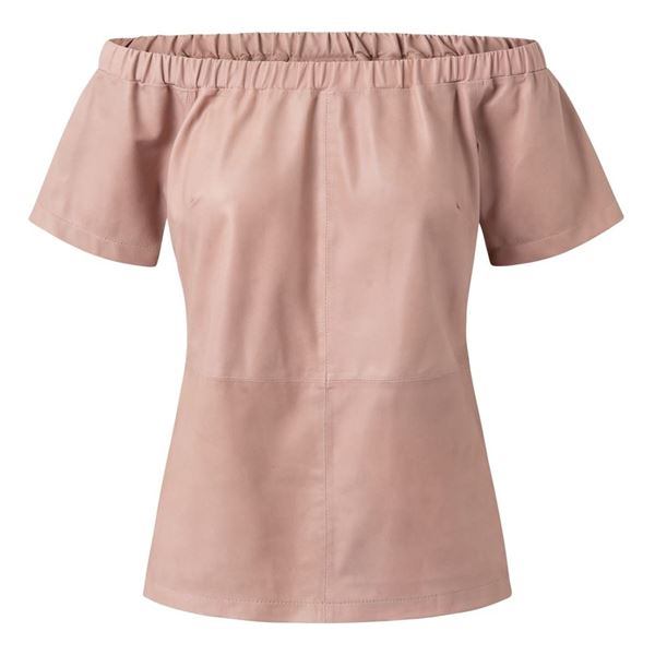 DEPECHE TOP, TOP WITH SHORT SLEEVES, DUSTY ROSE