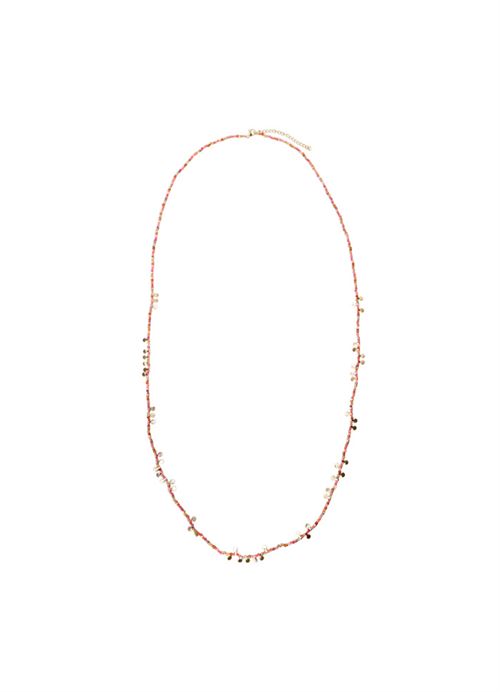 BLACK COLOUR HALSKÆDE, BCCELESTINE NECKLACE, PINK MIX