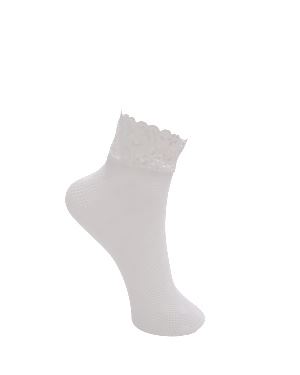 BLACK COLOUR STRØMPER, BCTERA ANCLET DOT SOCK, WHITE
