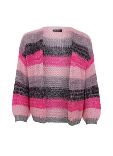 BLACK COLOUR CARDIGAN, BCFILUCA STRIPED CARDIGAN, PINK GREY