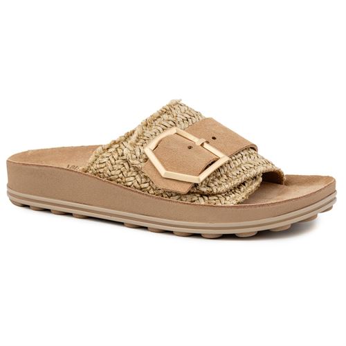 CABANA LIVING SANDAL, KORINA S-335, NATURAL RAFFIA