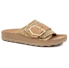 CABANA LIVING SANDAL, KORINA S-335, NATURAL RAFFIA