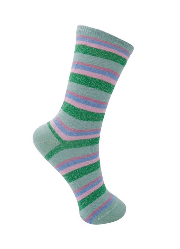 BLACK COLOUR STRØMPER, BCBRANDI STRIPED SOCK, MINT