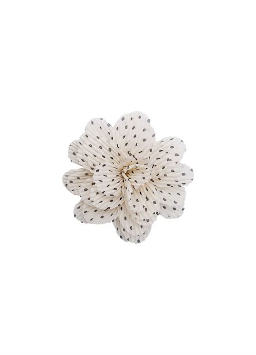 BLACK COLOUR BLOMSTERBROCHE, BCLINDA BROOCH & PIN, WHITE DOT