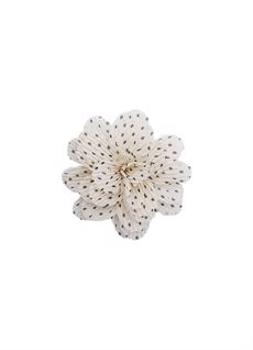 BLACK COLOUR BLOMSTERBROCHE, BCLINDA BROOCH & PIN, WHITE DOT